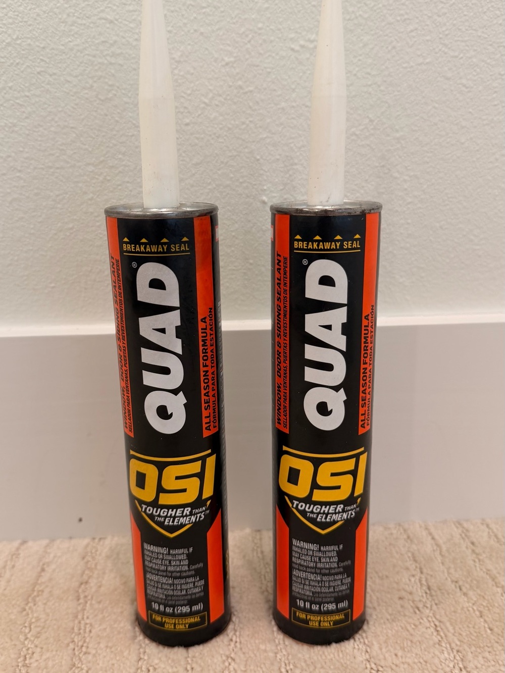 OSI QUAD White Breakaway Sealant 10.1 oz Tubes (2 Pack) MPN 1637122